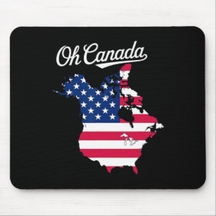 Funny Oh Canada Funny Trump Map Country Of Usa Mouse Pad