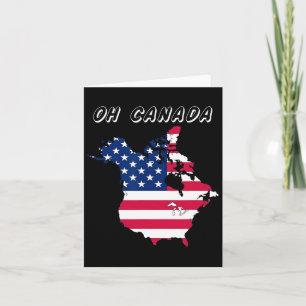 Funny Oh Canada Funny Trump Map Of Usa Card