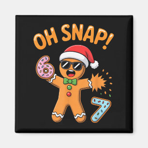 Funny Oh Snap 67 Six Seven Meme Gingerbread Man Magnet