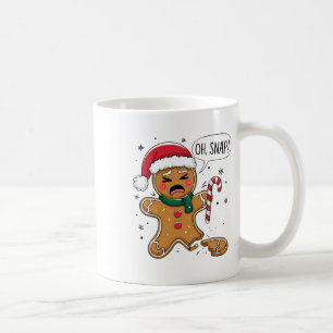 Funny Oh Snap Gingerbread Kery Christmas Snacks Ad Coffee Mug