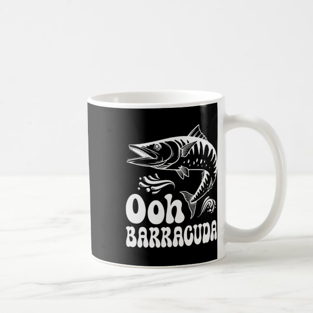 Funny Ohh Barracuda Fishing For Rock Music Lovers  Coffee Mug (Right)