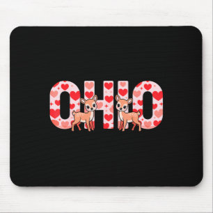 Funny Ohio Deer Midwestern Party O-h-i-o In Valent Mouse Pad