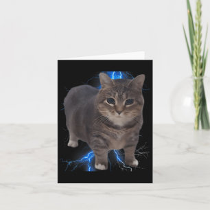 Funny Oiia Oiia Spinning Cat Meme Cat Brainrot  Card