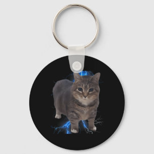 Funny Oiia Oiia Spinning Cat Meme Cat Brainrot Key Ring