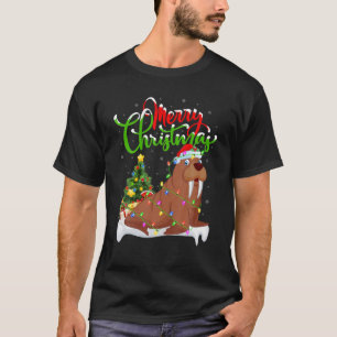 Funny Okapi Animal Lover Xmas Lighting Okapi Chris T-Shirt