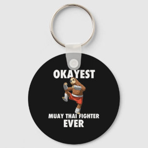 Funny Okayest Sloth Fighter Ever - Muay Thai  Key Ring