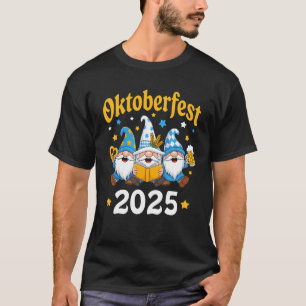 Funny Oktoberfest 2025 Gnome Beer Pretzel Wizard B T-Shirt