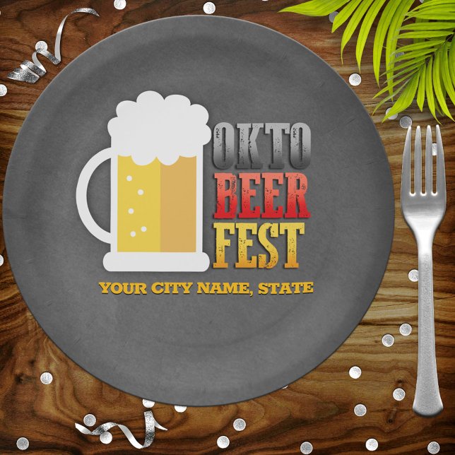 Funny Oktoberfest Personalised Paper Plate (Creator Uploaded)