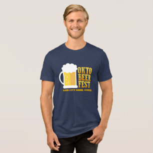 Funny Oktoberfest Personalised Tri-Blend Shirt