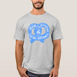 funny oktoberfest pretzel social distancing covid T-Shirt
