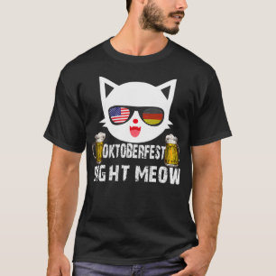 Funny Oktoberfest Right Meow Cat T-Shirt