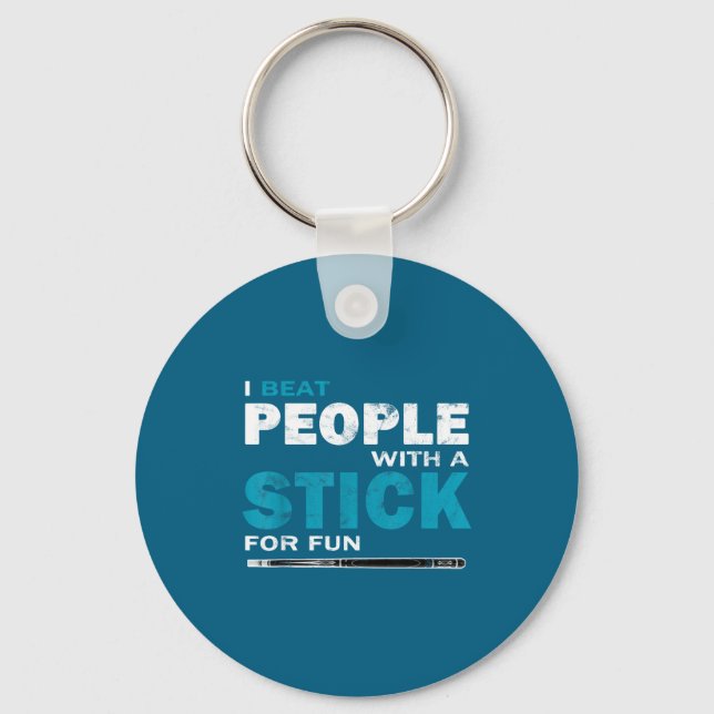 Funny Ol Chalk Design - Billard Snooker  Key Ring (Front)