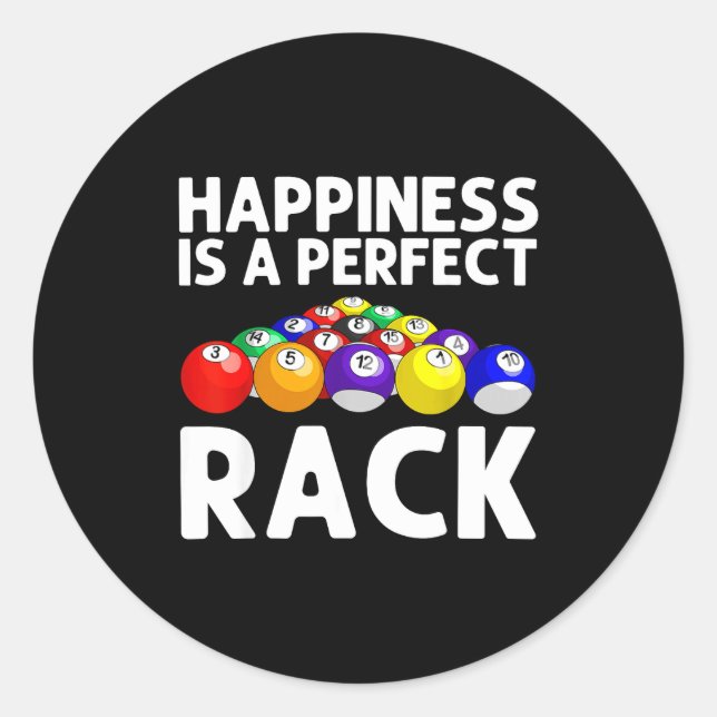 Funny Ol Design For Men Women Billiards Lover Ol P Classic Round Sticker (Front)