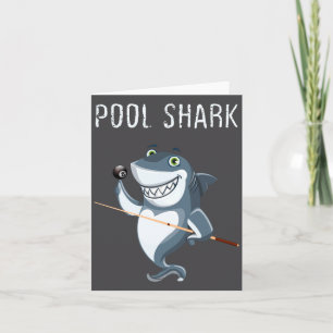 Funny Ol Shark Ol Players Billiard  Card