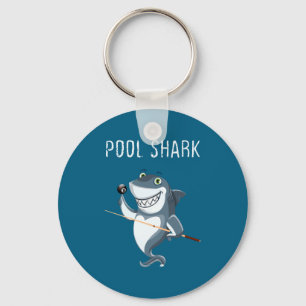 Funny Ol Shark Ol Players Billiard  Key Ring