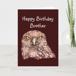 Funny Old Age, Over the Hill Birthday Brother Owl Card