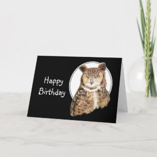 Funny Old Age, Over the Hill Birthday Owl Card