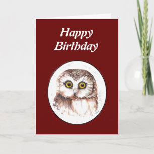 Funny Old Age, Over the Hill Birthday Owl Card
