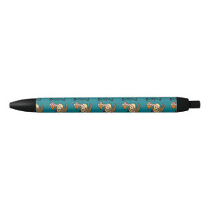 Funny Old Buzzard Playing Golf Retired Cartoon Black Ink Pen