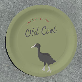 Funny Old Coot Over the Hill Birthday Party Paper Plate