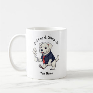 Funny Old English Sheepdog Business Suit Coffee Mug