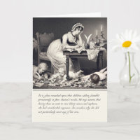 Funny Old Engraving of Jane Austen Card