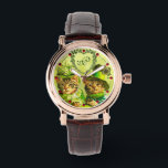 FUNNY OLD FASHION ST.PATRICK'S DAY CATS HEART WATCH<br><div class="desc">Beautiful cats in antique costume with hats and a shamrock heart elaborated from an old vintage illustration.</div>