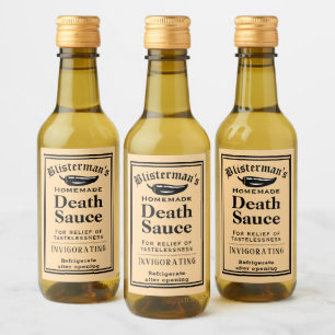 Funny Old Fashioned Homemade Hot Sauce Chilli Wine Label
