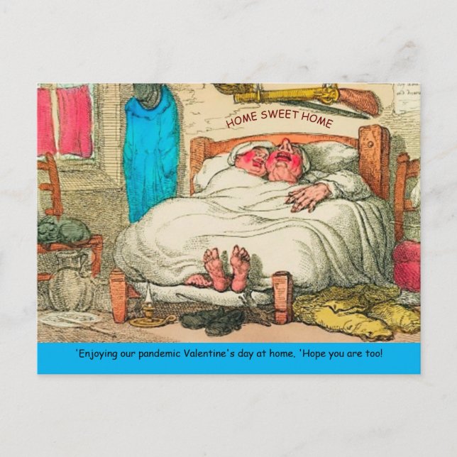 Funny Old Folks Sleeping Pandemic Valentine alt cp Postcard (Front)