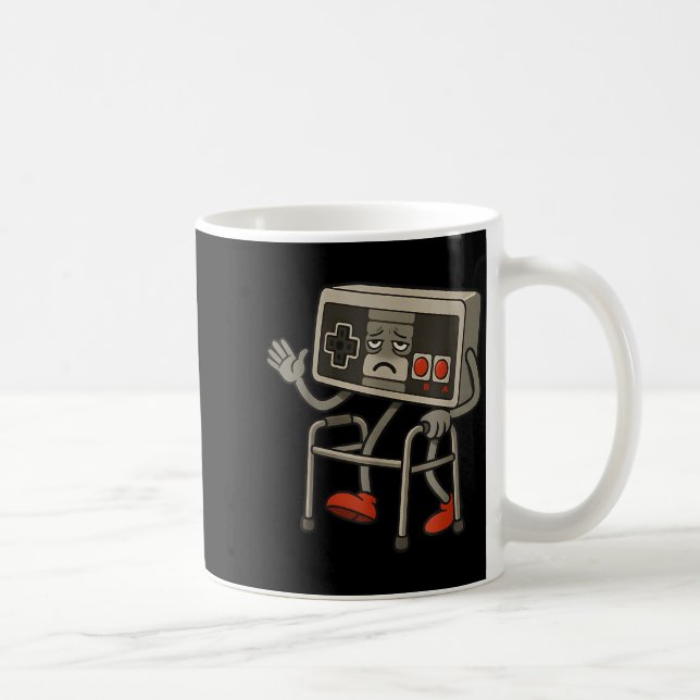 Funny Old Gamer Gaming Retro 80s 90s Retro Video G Coffee Mug (Right)