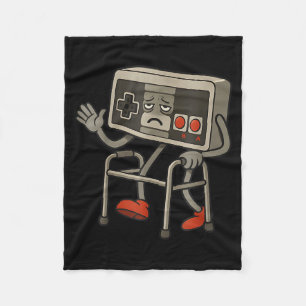 Funny Old Gamer Gaming Retro 80s 90s Retro Video G Fleece Blanket