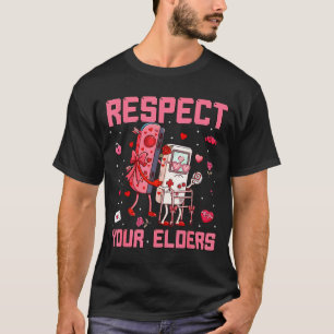 Funny Old Gamer Gaming Retro 80s 90s Valentines Ol T-Shirt