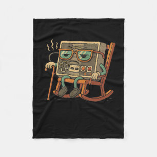Funny Old Gamer Gaming Retro 80s 90s Video Game Ol Fleece Blanket