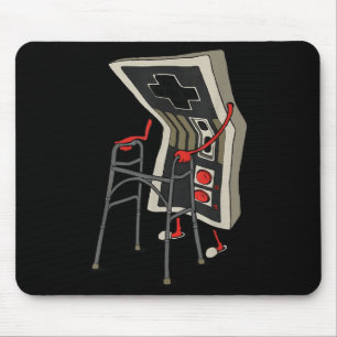 Funny Old Gamer Gaming Retro 80s 90s Video Game Ol Mouse Pad