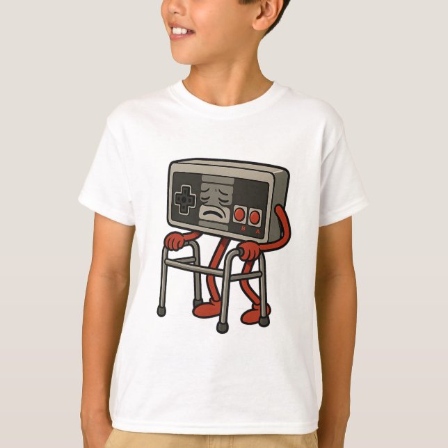 Funny Old Gamer Gaming Retro 80s 90s Video Game Ol T-Shirt (Front)