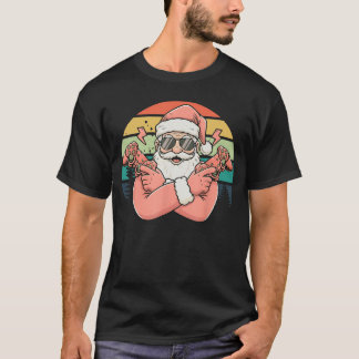 Funny Old Gaming Santa Gamer Xmas Retro Christmas T-Shirt