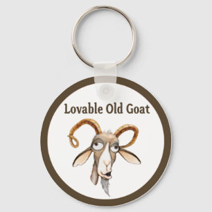 Funny Old Goat Key Ring
