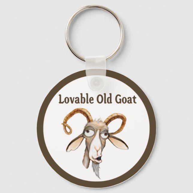 Funny Old Goat Key Ring (Front)