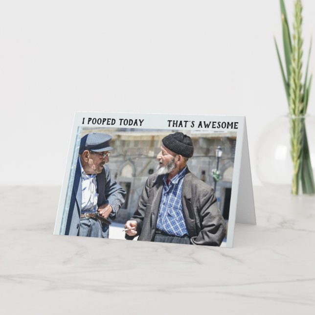 FUNNY OLD GUY GETTING OLDER BIRTHDAY CARD (Front)