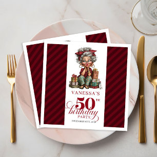 Funny Old Lady 50th Birthday Party Paper Napkins