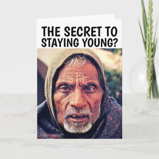 FUNNY OLD MAN  BIRTHDAY Greeting Card (Front)