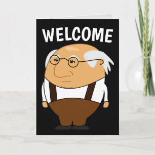 FUNNY OLD MAN BIRTHDAY OVER THE HILL GREETING CARD