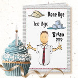 Funny Old Man Birthday Snarky Sassy Male Cartoon  Card<br><div class="desc">Looking for a funny card for that guy who enjoys a good laugh on this birthday?  You can personalise this card with his name and your message</div>