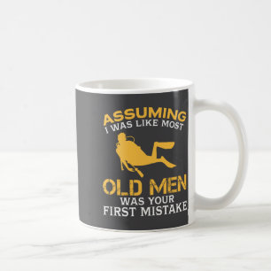 Funny Old Men Who Loves Scuba Diving  Coffee Mug