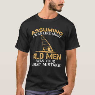 Funny Old Men Who Loves Windsurfing T-Shirt