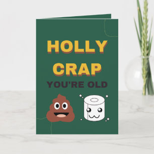 funny old men / women toilet humour birthday  card