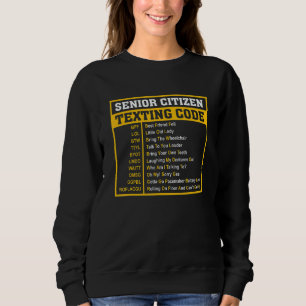 Funny Old People Shirt Senior Citizen Texting Code