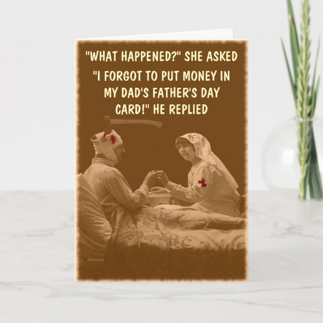 Funny old photo Father's day Card (Front)
