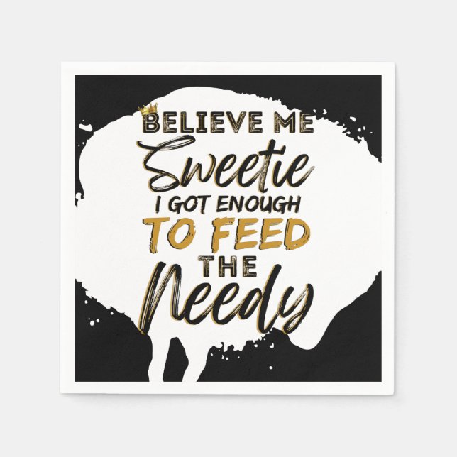 Funny Old School 90's Hip Hop Birthday/Baby Shower Napkin (Front)