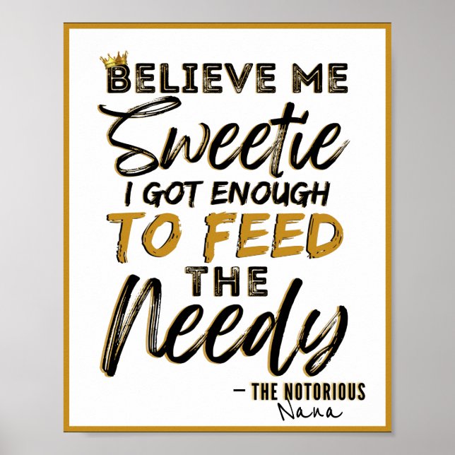 Funny Old School 90's Hip Hop Birthday/Baby Shower Poster (Front)